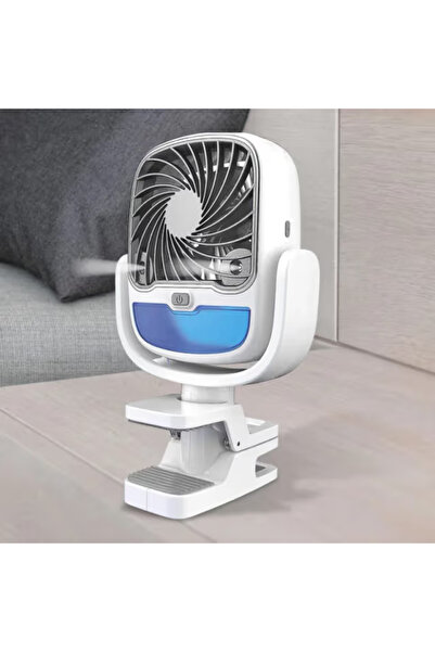 FOXMAG24 Ventilator portabil cu apă, USB, rezervor de 200ml, 3 viteze, LED mu...