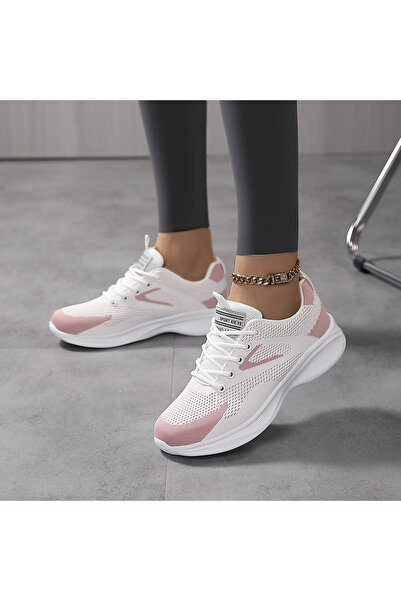 SOSENFER Women’s Breathable Mesh Platform Sneakers – Lightweight Lace-Up Walk...