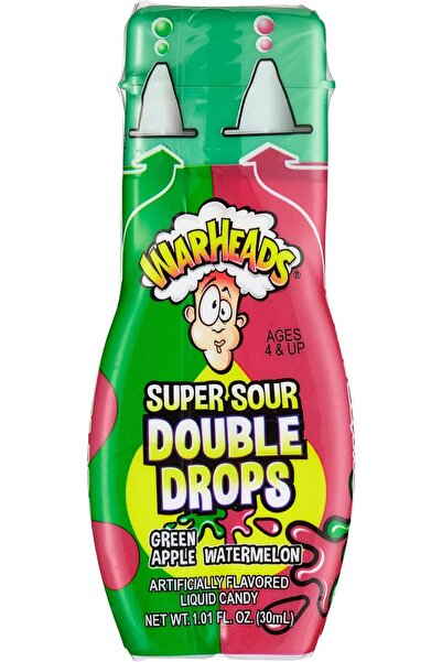 WarHeads سوبر سور دبل دروبس بنكهات متنوعة 1.01fl. أونصة. (30 مل)