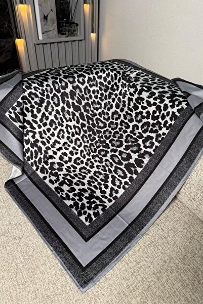 shalya scrafs Square Model Leopard Pattern Silk Scarf Twill Shoulder Accessor...