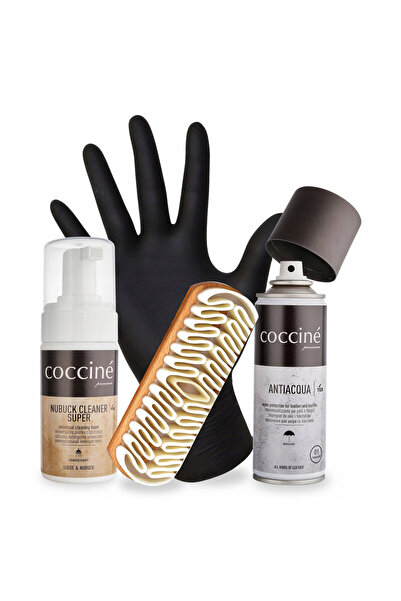 Coccine Kit de ingrijire din nubuc, Coccine, 4 in 1, spuma de curatare 100 ml...