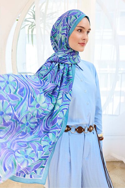 Silk Home Urban Hours Bohemian Daisy Turquoise Mayda Shawl