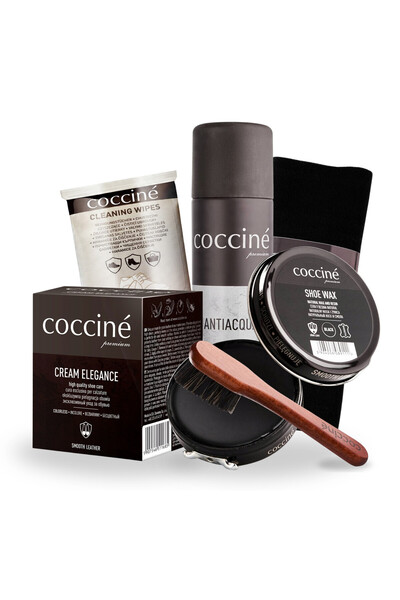 Coccine Set de ingrijire a incaltamintei, Coccine, 6 in 1, negru, 40 ml crema...