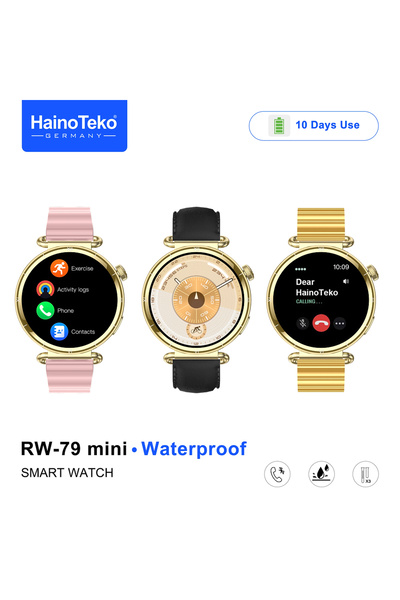 HAINOTEKO RW-79 Mini Waterproof Smart Watch with AMOLED Display Bluetooth Cal...