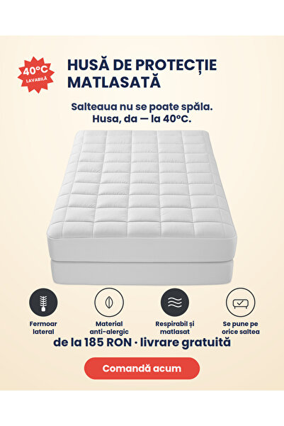 Cadar Husa de Protectie Matlasata Cu Fermoar, Lavabila la 40°C, 22 cm