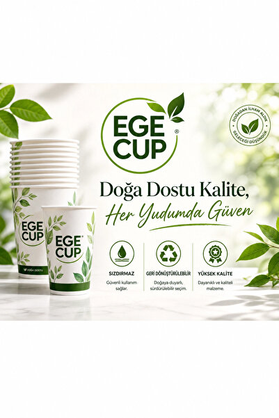 EGECUP KARTON BARDAK 6,5 OZ 1000 ADET 20*50 1 PAKET TE 50 ADET *20 PAKET