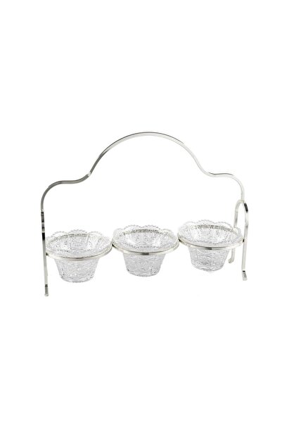 Mikasa Moor Silver Cam 3-Piece Snack Bowl 37X28X13Cm