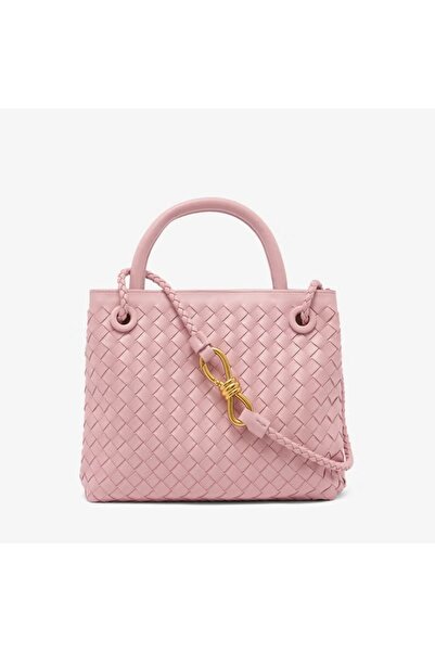 NO BRAND Elegant Gold Detailed Woven Handbag / No Replacement or Return Accepted