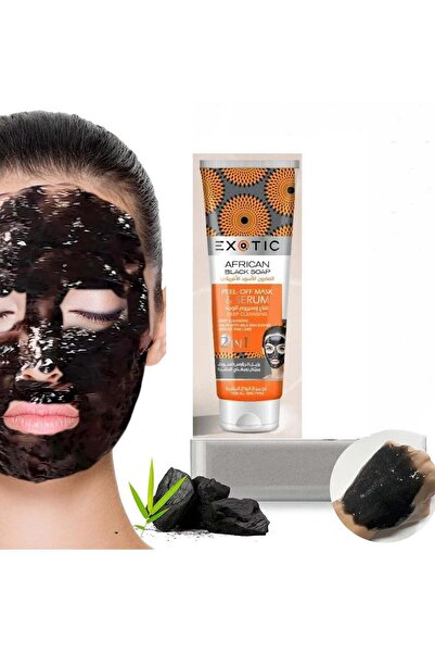 Exotic African Black Soap Peel off Mask and Serum 2 in 1 all skin types 100 ML