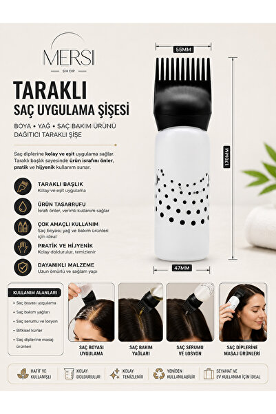 Mersi SHOP Scalable Hair Application Bottle |   Paint Oil and Hair Care Produ...