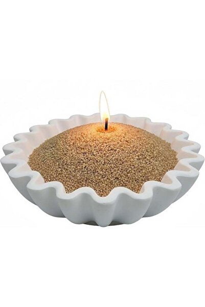Mirfa Pearled Candle Wax Sand With 20 Eco Wicks - Brown - 1Kg