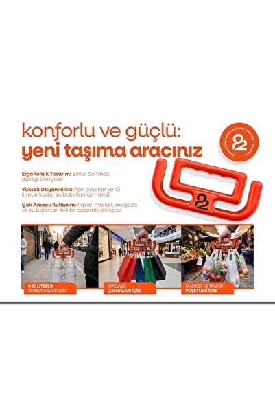 Çok Amaçlı Market Pazar Poşet Taşıma Aparatı