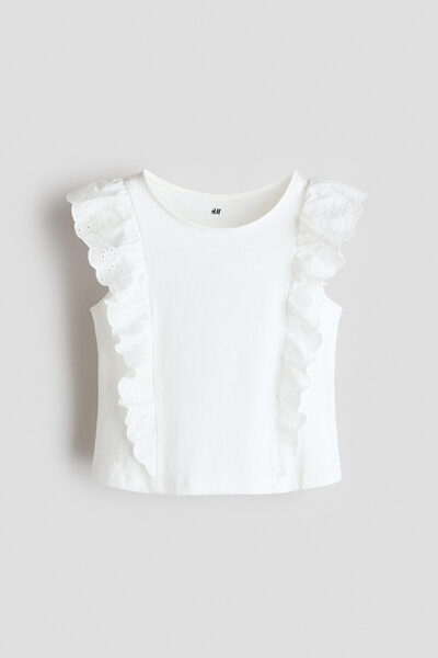 H&M Pamuklu ve Fırfırlı Üst
