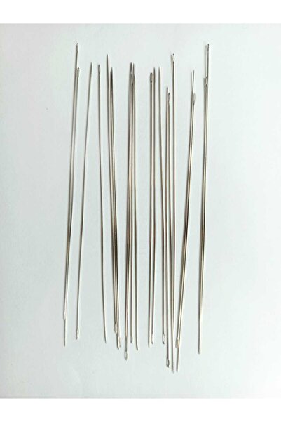 Eskişehir hobi sanat Number 100 Silver 10 cm 21 Pieces Miyuki Peyote, Flexible Soft Needle Set for Brick Technique and Loom Sand Bead Needle