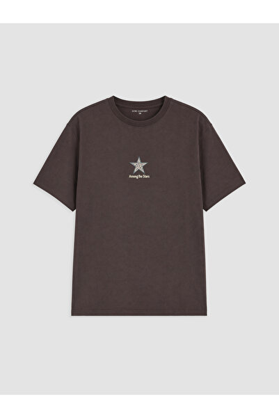 LC Waikiki Tricou de damă cu guler rotund și imprimeu cu stele