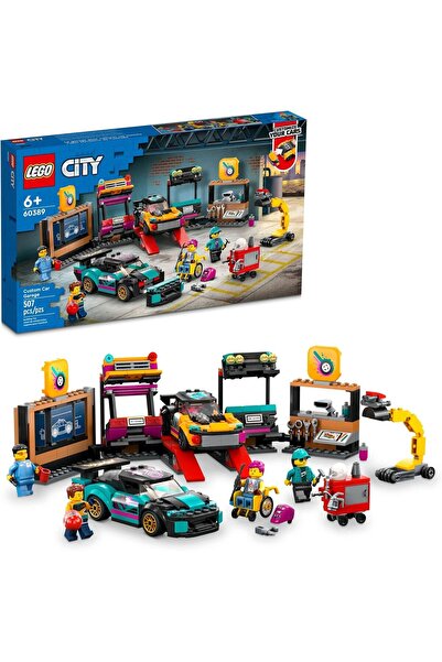 LEGO City Custom Car Garage 60389, Toy Garage Building Set with 2 Customizabl...