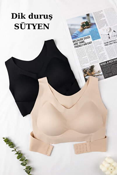 İNCEYAŞAM Laser Cut Push up Corset Bra with Upright Posture Feature Upright P...