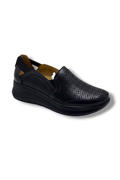 ELLANOR 1816-26 Genuine Leather Perforated Anatomical Padded Sole Women's Shoes