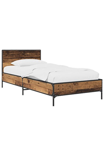 vidaxl Cadru de Pat cu Tăblie Lemn vechi 80 x 200 cm Lemn prelucrat