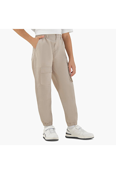 Juniors Joggers with Cargo Pockets, Elastic Waist