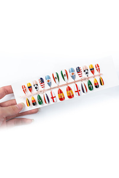 ELNİL BUTİK takma tırnak setleri world cup