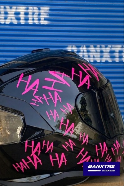 Banxtre Dekoratif Hahaha Sticker Motor-araba-kask Için Etiket 15cmx30cm (1 ADET)