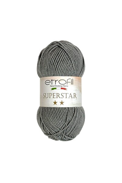 Etrofil Fir de tricotat SuperStar Gri deschis 25% Lână 75% Acril 100g 170m (7...