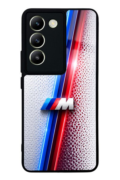 Spoyi غطاء هاتف لامع بتصميم Vivo V30 Lite White M2