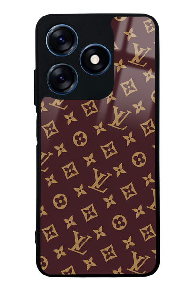 Spoyi غطاء هاتف لامع بتصميم Red LV لهاتف تكنو سبارك 10