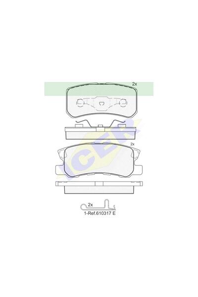 RapidAuto Set placute frana spate, Peugeot 4007, 4008; Mitsubishi ASX, Grandi...