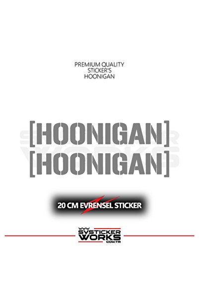 ARONA Hoonigan Sticker Universal Compatible with All Surfaces 20 cm 2 Pieces