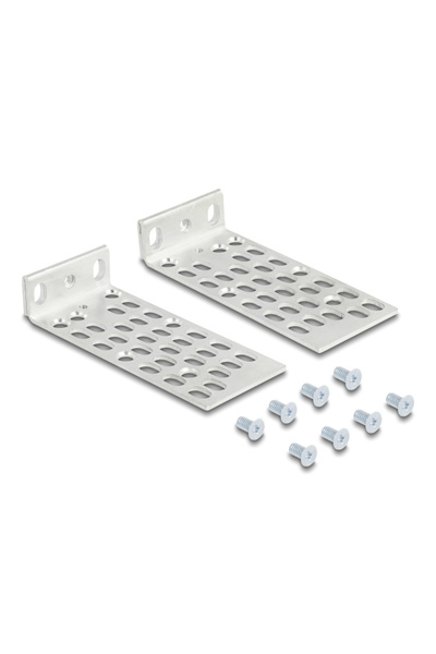 DELOCK σετ βάσεις τοποθέτησης για rack 66236, ασημί, 2τμχ