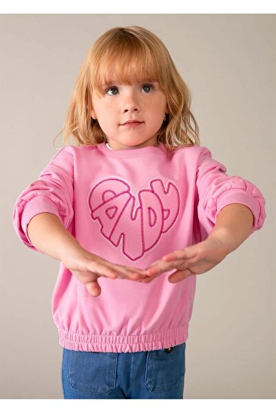 MAYORAL Girl's Embroidered Sweatshirt Pink 3449