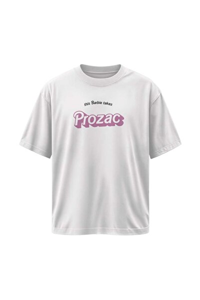 buzagi tasarım ürünleri This Barbie Unisex Oversize White T-Shirt