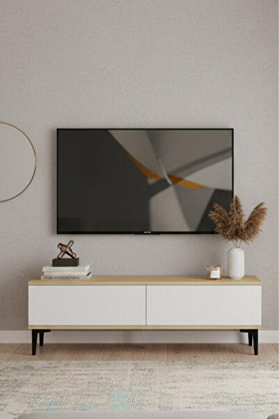 cnyr TSA1299DB APLOS TV STAND, TV SEHPASI SAFİRMEŞE-BEYAZ 120CM