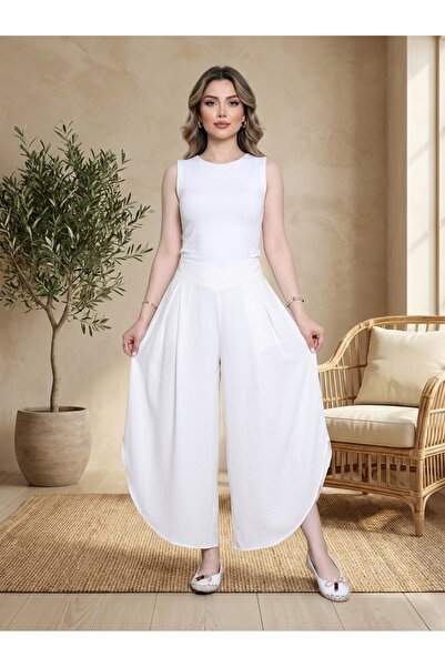 Finelook Boho Tulip Hem Palazzo pants – Flowing Petal Culottes Palazzo