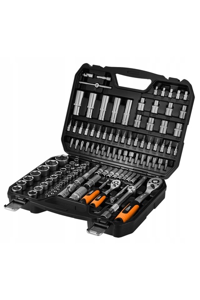 NO BRAND 110 piese, chei tubulare de 1/2 ", 1/4 ", cutie Neo Tools
