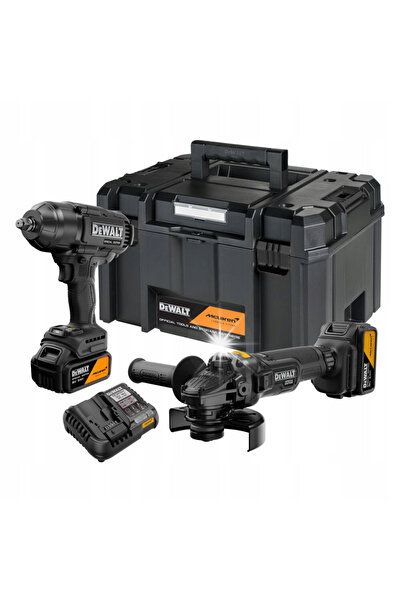 Dewalt Set McLaren 18V XR Cheie de impact + Polizor 2*5.0Ah DCK2225MP