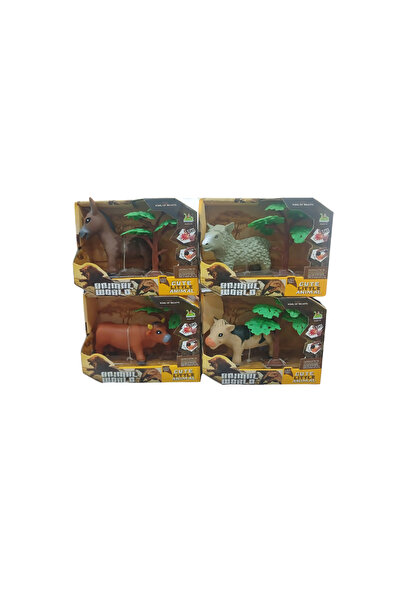 Animal World Tekli Ağaçlı Yumuşak Soft Çiftlik Hayvanları