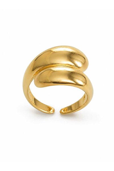 Bombeli Gold Çelik Kadın Yüzük