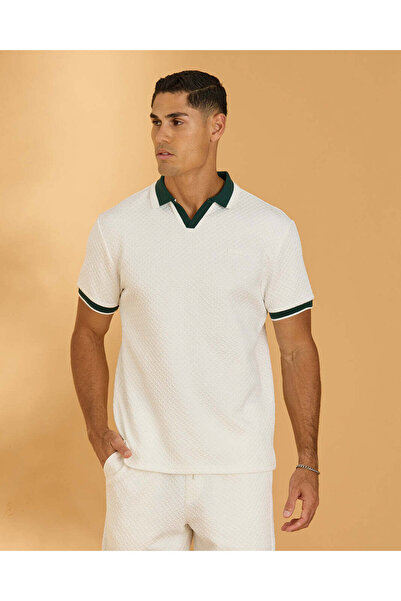 REDTAG Men White Basic Polo T Shirt