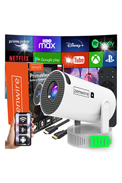 zenwire Mini Proiector Android Wifi Full HD Bluetooth cu Baterie ZenwireK400