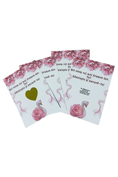 OEM Set de 60 de mărturii de botez, tip răzuibil, Modelul 3, dimensiune 10x7 cm