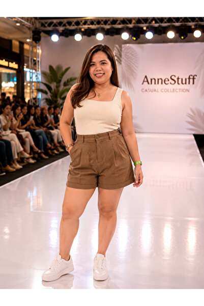 ANNESTUFF Classic Tailored High-Waist Shorts – Black Edition