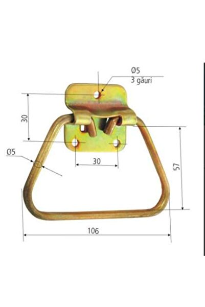 P&P Mobile Handle Applied With Straight Support 44x44mm / 57mm