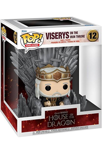 Funko POP! Deluxe: House of The Dragon - King Viserys Targaryen on Throne - K...