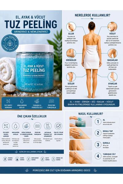 Utah Soft Glow Body Peeling |   Dead Skin Purifying Care Ocean for Hands, Fee...