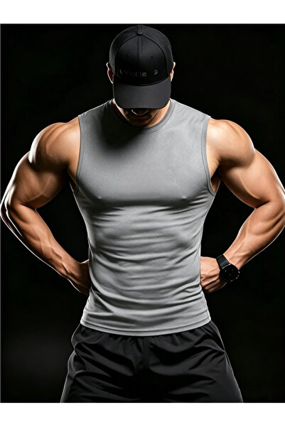 RUTBİL SPORTS Sıfır Kol Fitness Body GYM Body Sporcu Uzun Sıfır Fitness Body