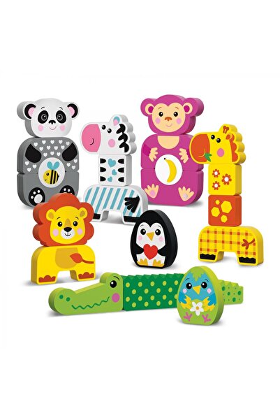 Kids Hits Set de joacă din lemn, tematică Zoo, prietenos