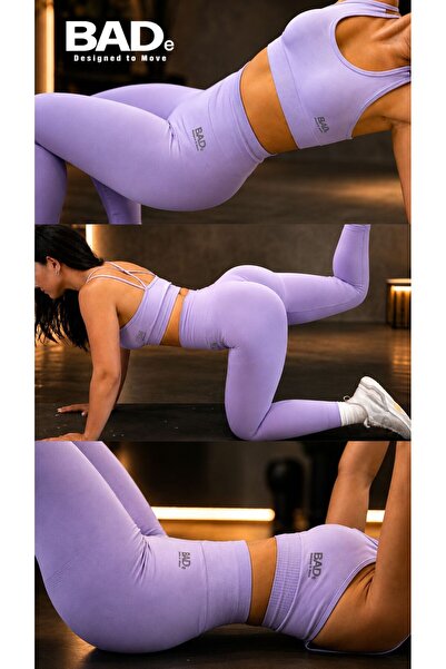 BADe Designed to Move Luna Scrunch Yüksek Bel Şekillendirici Spor Tayt ve Büs...